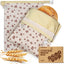 Bolsas pan lino con cera abejas doble cierre reutilizables