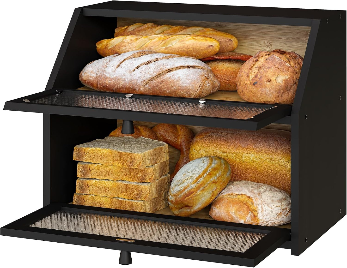 Encimera cocina madera bambú contenedor vidrio patrones diamantes negro