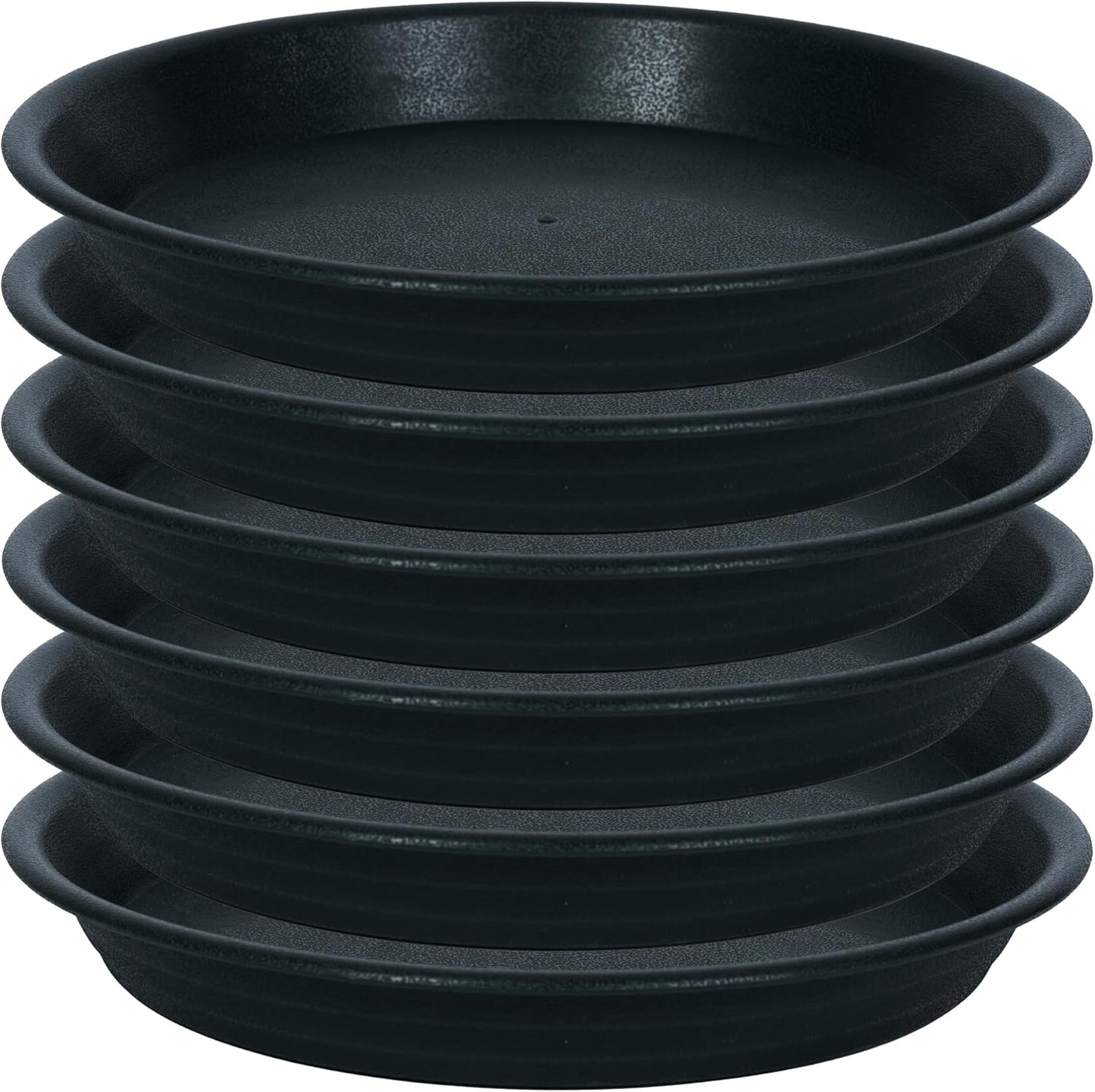 Bandeja macetas 6 pulgadas con platillos plástico negro