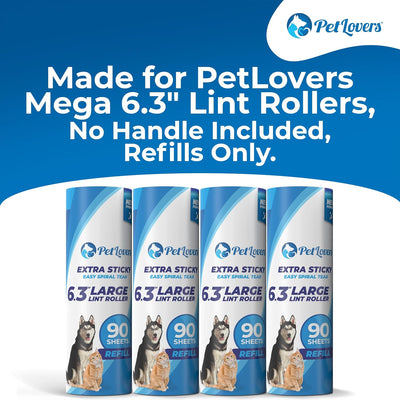Rodillo pelusa adhesivo 6.3pulg pack 4 recambios 360 hojas