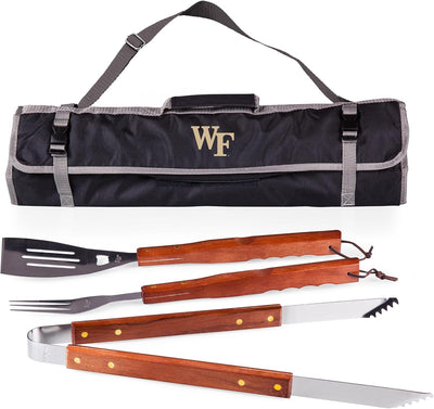 Set 3 Pzas para Barbacoa Exteriores Negro Grises