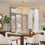 Candelabro cristal 6 luces dorado 28pulg dormitorio comedor