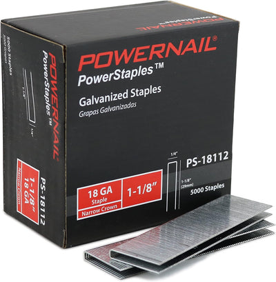 Grapas corona estrecha 1/4 pulg galvanizadas 1-1/8 pulg