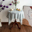 Mantel rayas rústicas borlas 36x36pulg gris