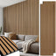 2 Paneles pared madera 106x23.6" acústicos 3D insonorizados