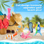 8 Clips Toalla Playa Forma Loro Rosa y Flamenco