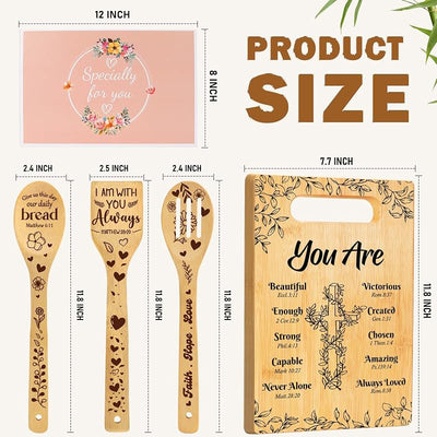 Set tabla cortar cristiana con oraciones regalo mujer