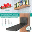 Soportes estante flotante 4pulg para 2x4 pulg set 4 en L metal