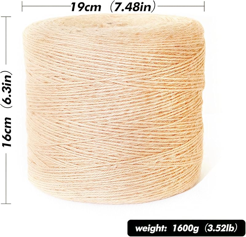 Cuerda yute 0.079pulg 3600ft para ganchillo