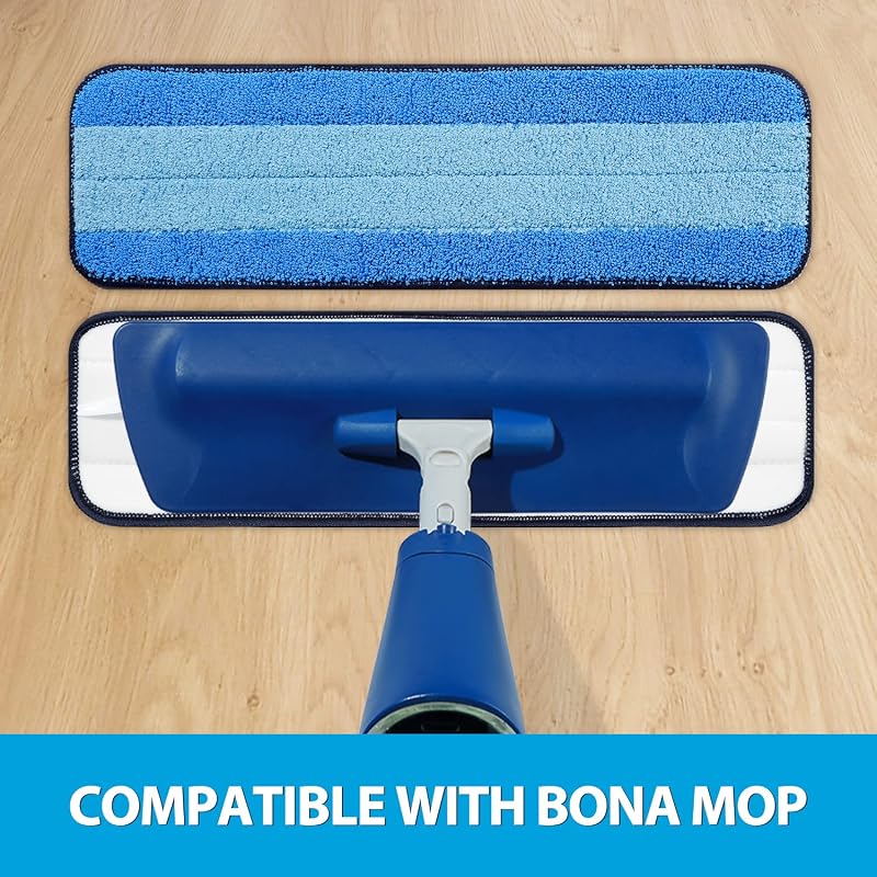 6 Pzas Almohadillas Microfibra Bona 18pulg Reutilizables
