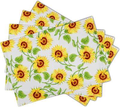 Set 4 Manteles Girasol 12x18pulg Diseño Floral Hogar