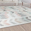 Alfombra geométrica menta 2x4ft pelo suave entrada
