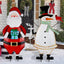 2 Estacas Metal Navidad Papá Noel Letreros Decoración