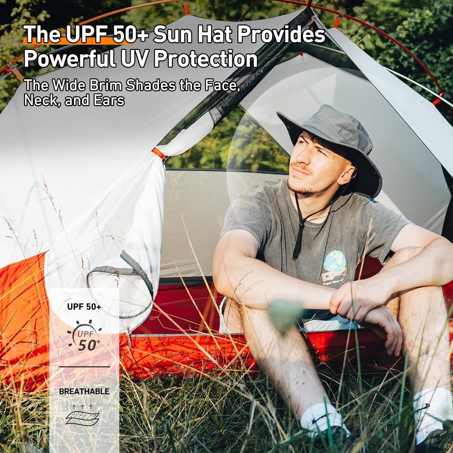Sombrero ala ancha UV50 impermeable verano