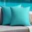 2 Pzas Fundas Almohada Exteriores Impermeables Lino 18x18pulg Azul