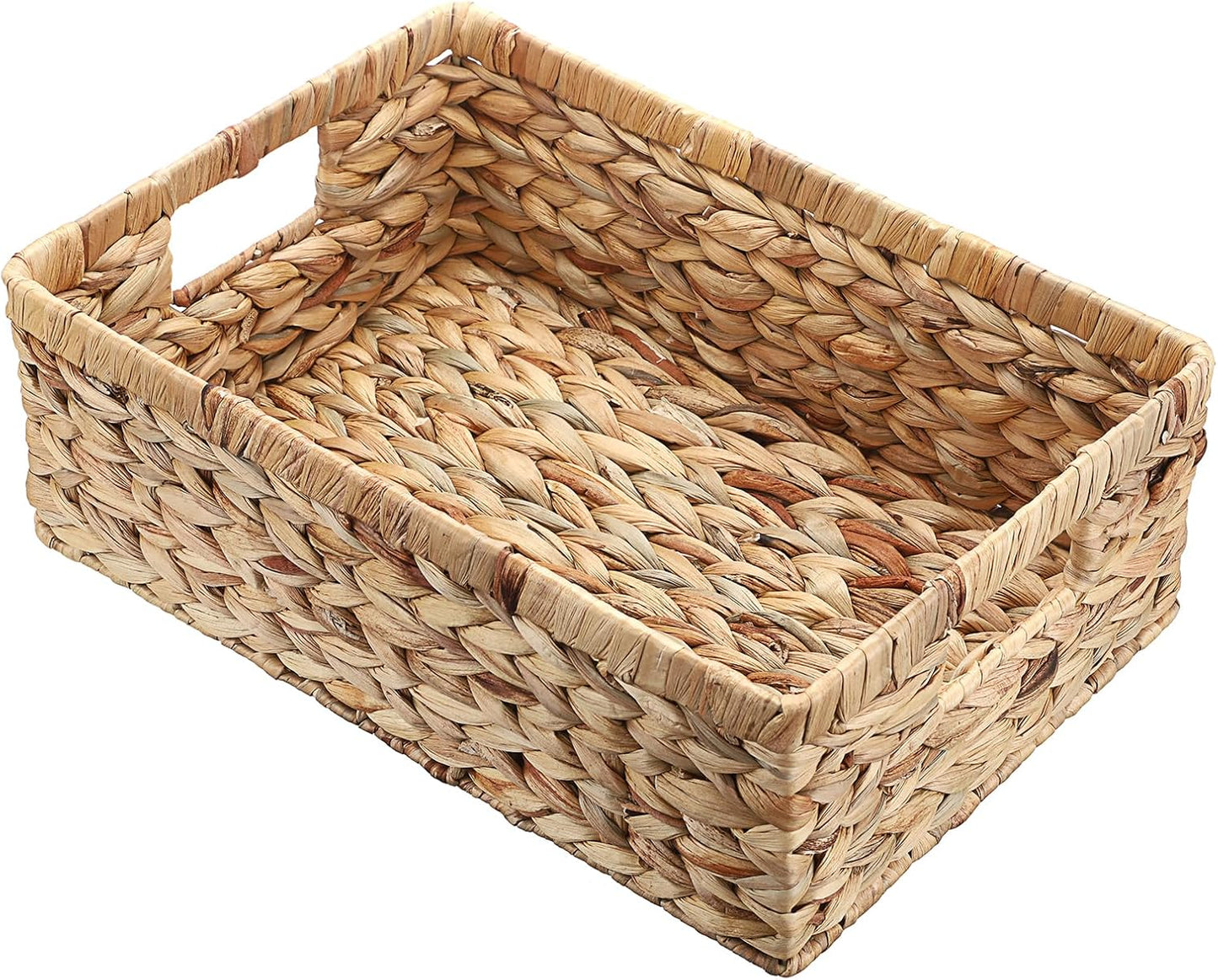 Cesta mimbre tejida 15x10" asas despensa oficina