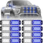 Kit 8 Luces LED Estroboscópicas para Vehículos Azul/Blanco