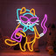 Letrero neón gato con interruptor LED USB para dormitorio