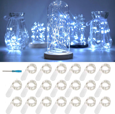 20 Luces Hadas LED Alambre Cobre Estrella Decoración