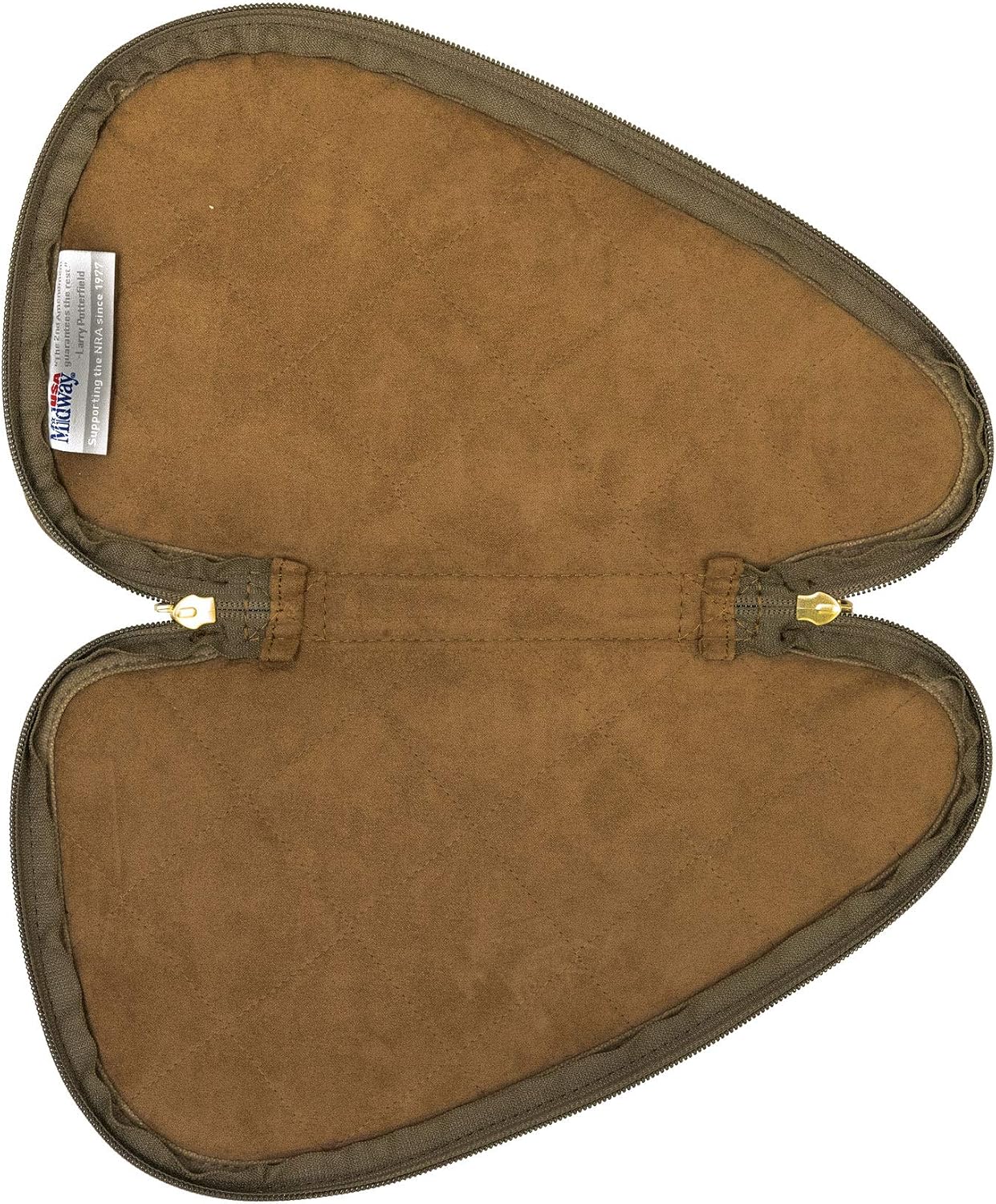 Estuche lona encerada color marrón oliva