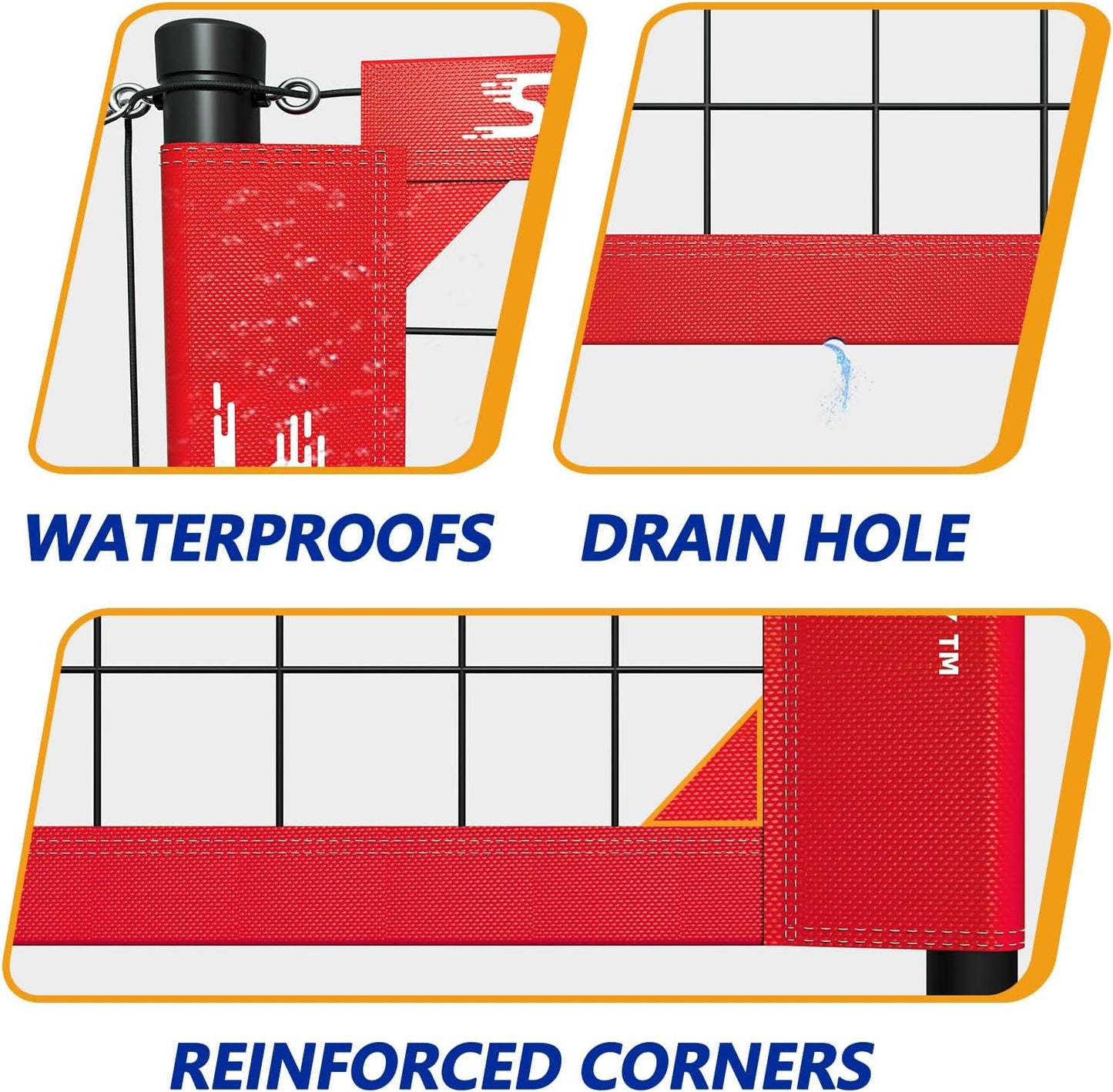 Set red voleibol aluminio ajustable anti-hundimiento