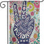 Cartel arpillera jardín porche 12x18 colorido