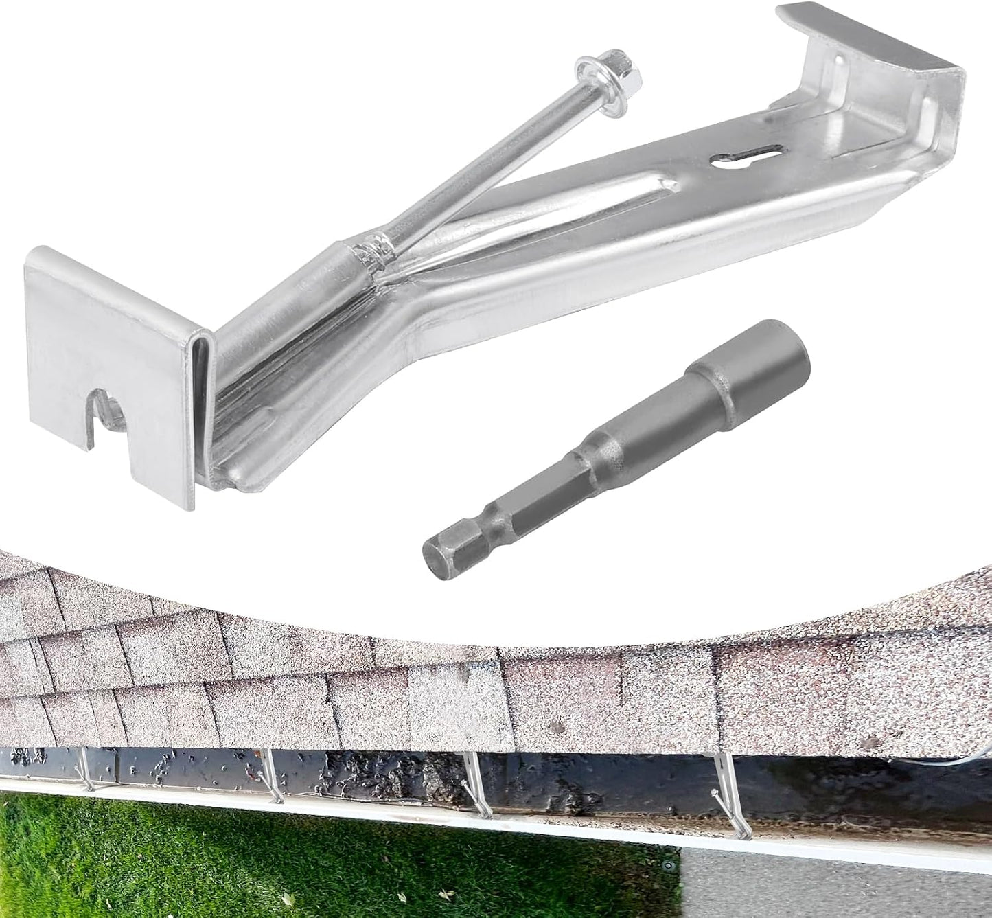 Perchas canalón 5pulg aluminio resistente óxido 20uds