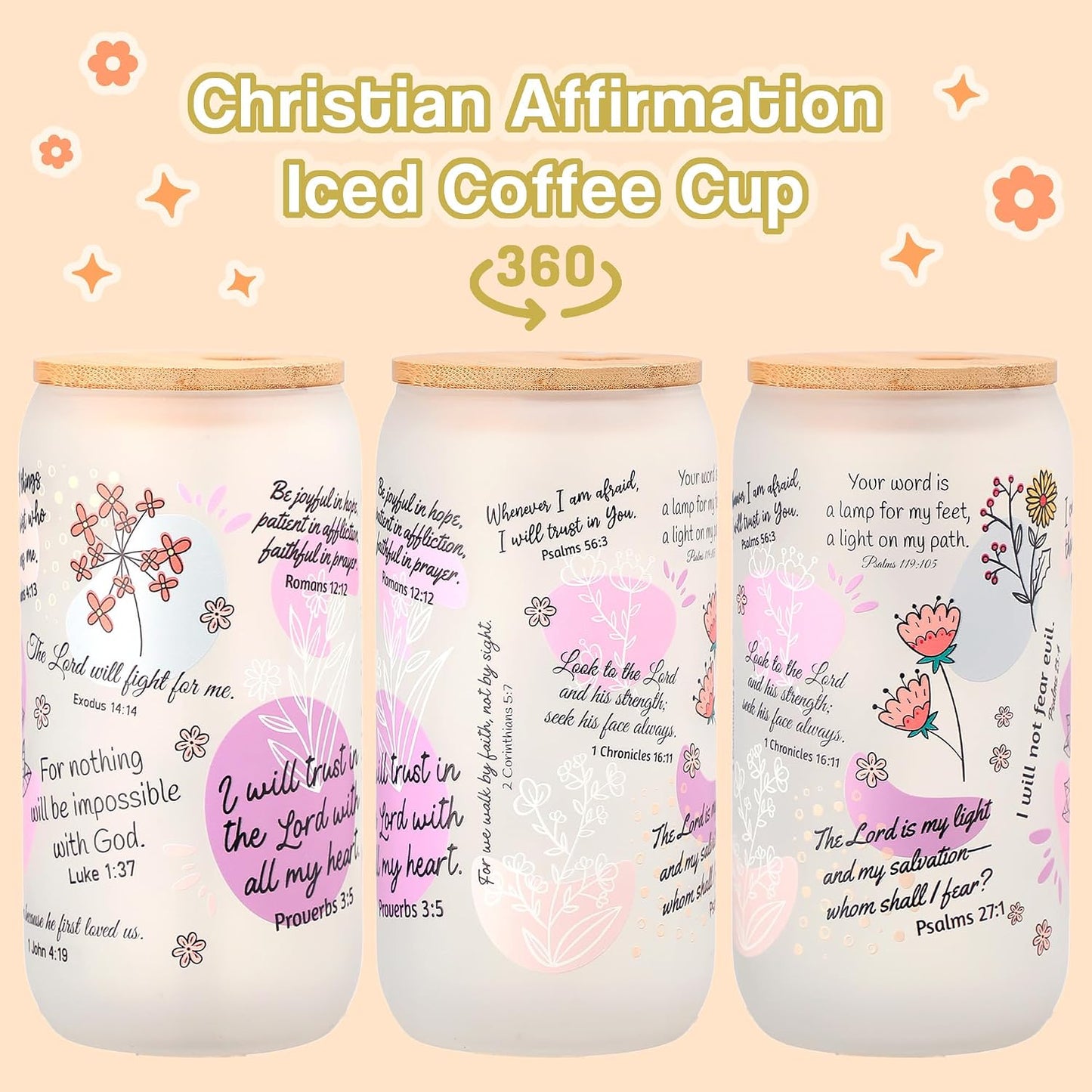 Taza térmica café con versículo bíblico 16oz para mujer