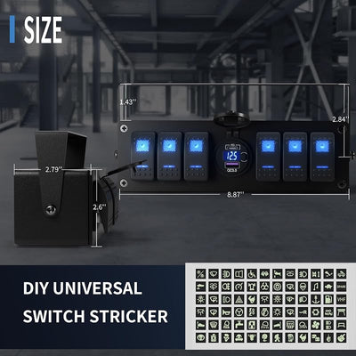 Caja interruptor basculante 12V con USB PD3.0