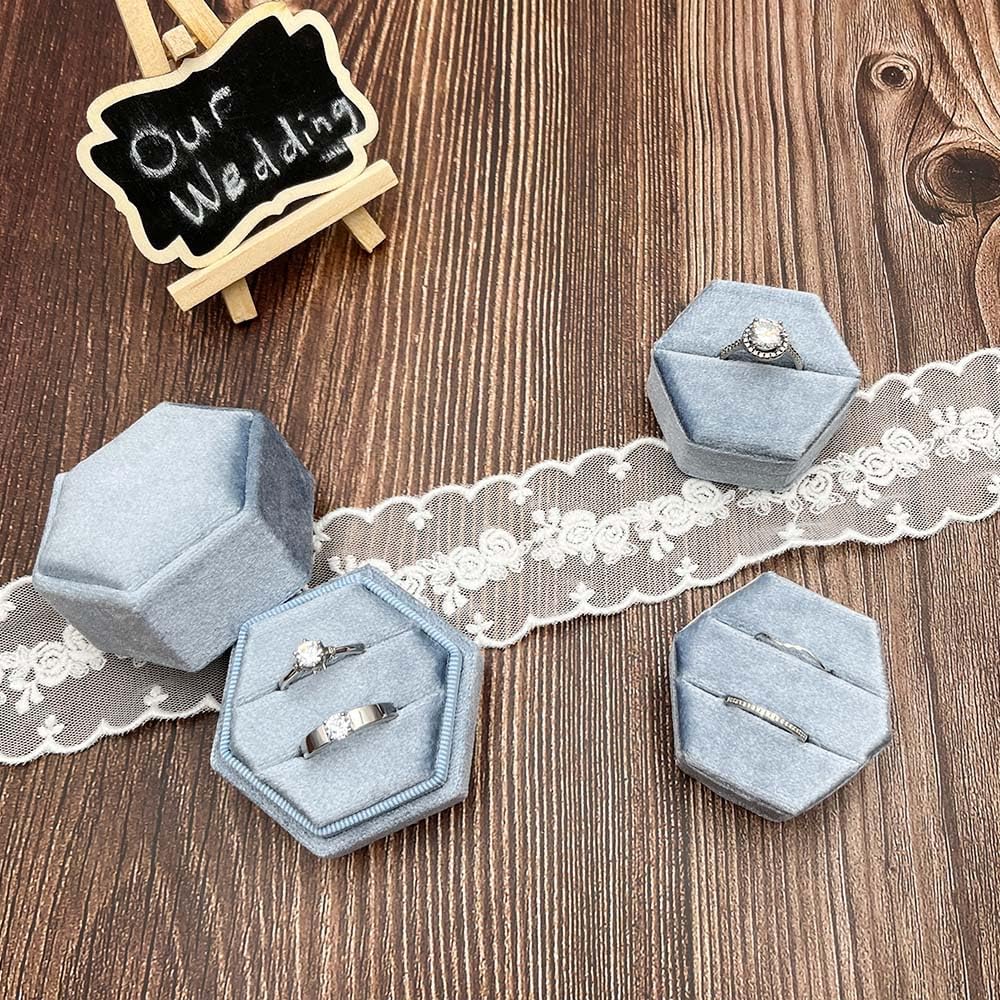 Caja anillos 3en1 para boda ranuras 1 2 3