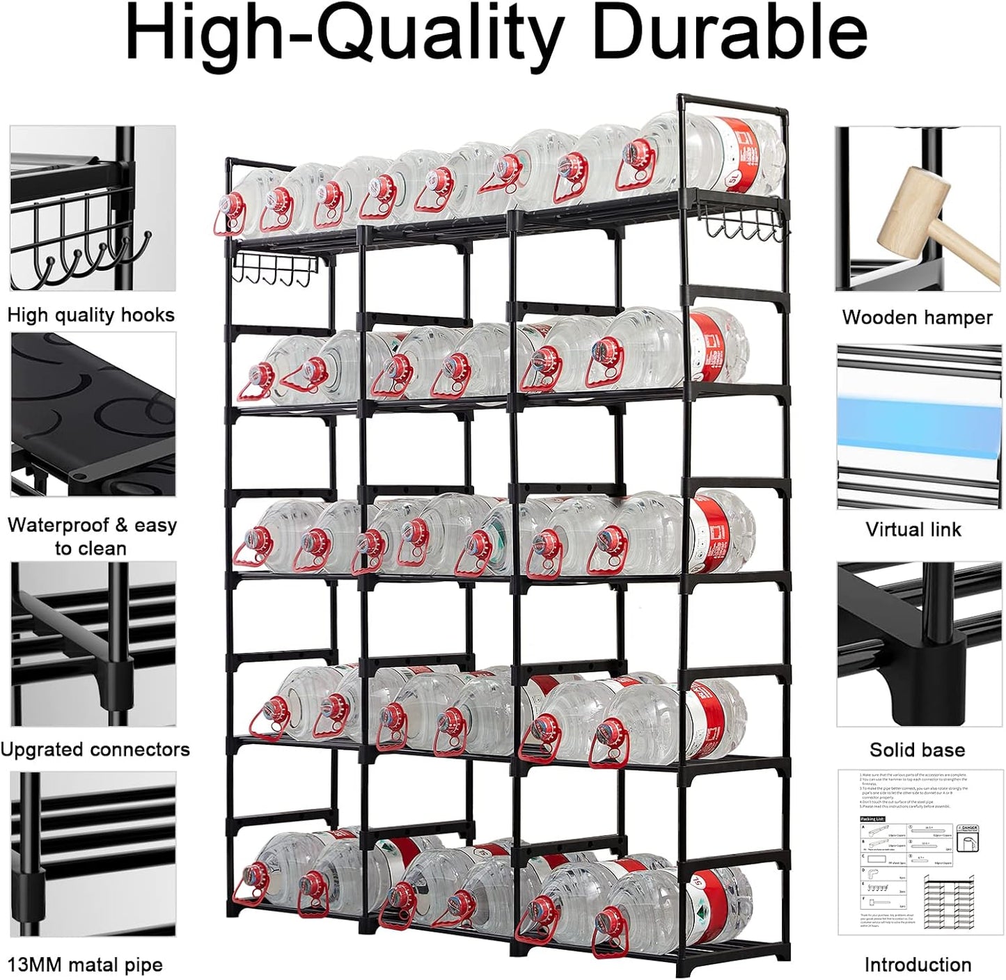 Zapatero metal 9 niveles para 50-55 pares estante alto