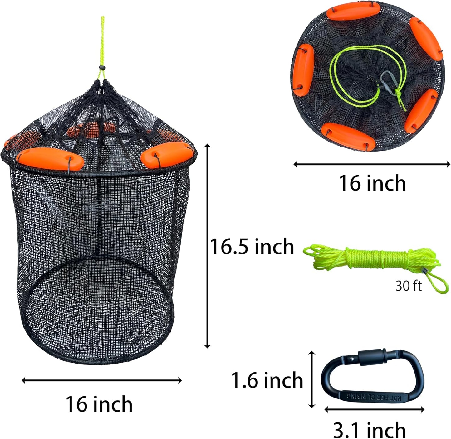 Cesta flotante para peces red plegable alta resistencia