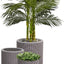 Set 3 Macetas Resina Ratán Interior Exterior Color Gris Pardo