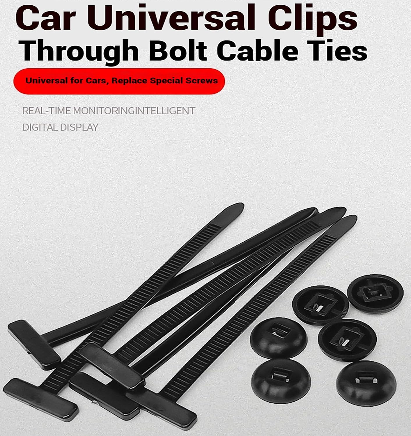 100 Hebillas Nailon para Cables y Panel Automotriz