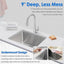 Fregadero cocina acero inox 304 24x18pulg montaje inferior