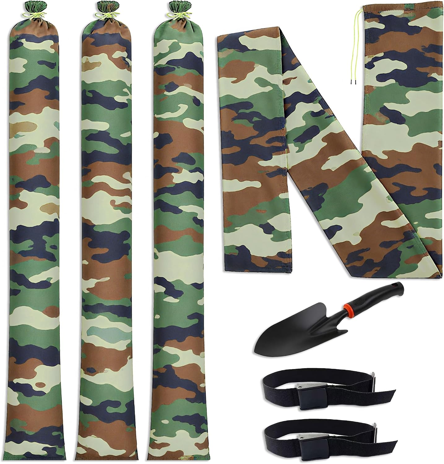 Bolsas camuflaje arena con asas elásticas reutilizables