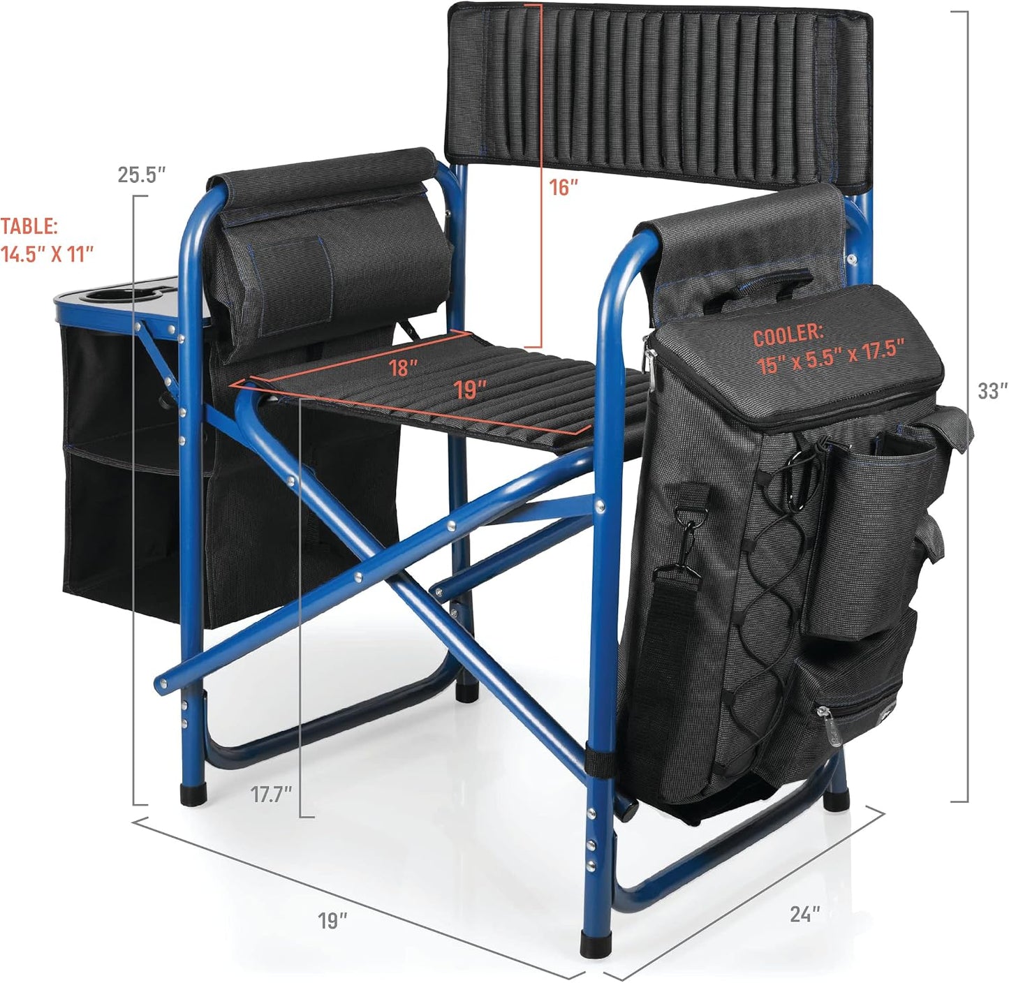 Silla plegable Fusion color gris/azul