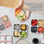 4 Pzas Contenedores Aperitivos Acero Inox con Tapas