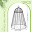 12 Cubiertas Alambre Jardín 12x15.7pulg Decoración Animales