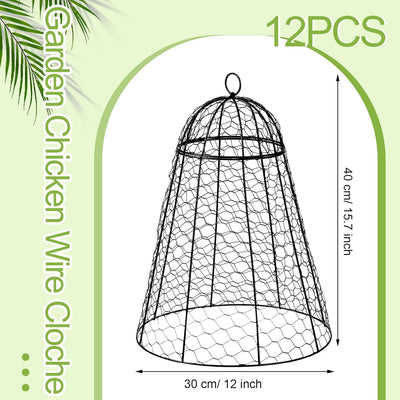 12 Cubiertas Alambre Jardín 12x15.7pulg Decoración Animales