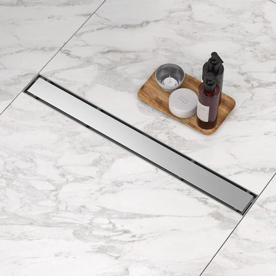 Drenaje ducha 24pulg acero inox 304 con colador y pies