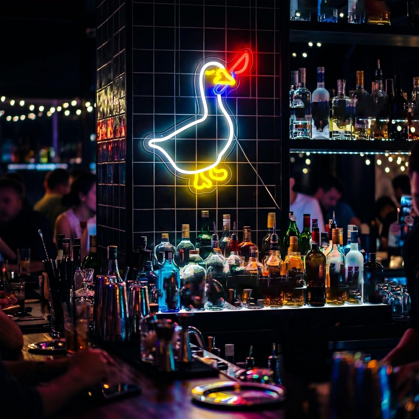 Letrero neón ganso LED para decoración pared fiesta