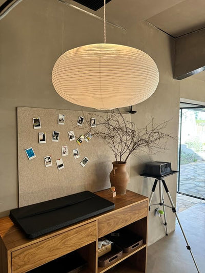 Lámpara colgante oblata blanca 21.9pulgada decoración hogar