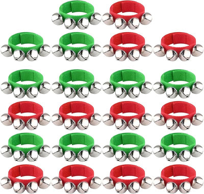 22 Pulseras Navidad Campanas de Tobillo Musicales