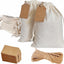 50 Bolsas Tela Reutilizables 3x4" Doble Cordón