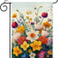 Bandera jardín tulipán narciso abeja 12x