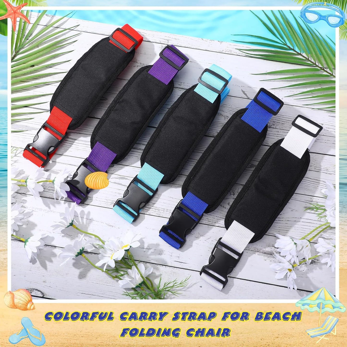 Correa ajustable para silla playa camping bicicleta plegable