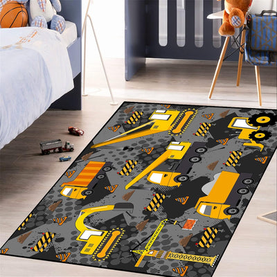 Alfombra de set para niños con decoración de construcción
