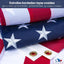 Bandera EE.UU. 3x5 nailon resistente ojales latón