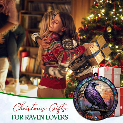 Adornos cuervo Navidad gótica para árbol y regalo